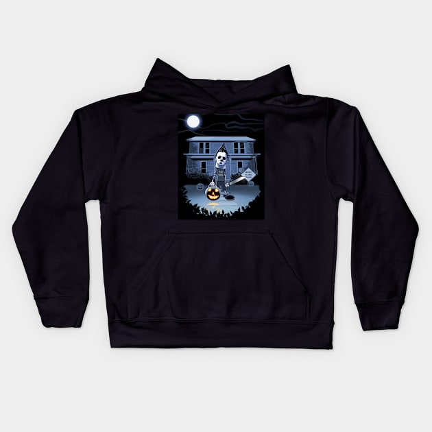 Horror's Hallowed Grounds Sean The Shape Kids Hoodie by malfuncsean